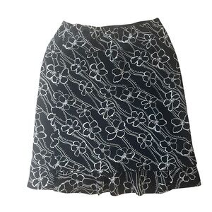 Carol Reed floral black and white skirt